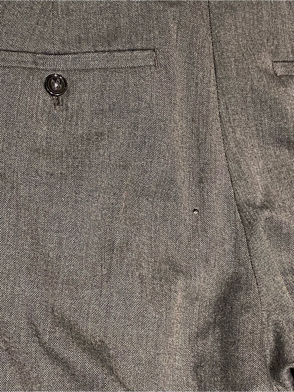 Express Producer Men's Herringbone Straight-Front Gray Dress Pants, 32x30 - Picture 10 of 10
